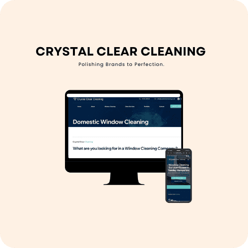 Clean Window Cleaning Website On Desktop And Mobile Screens - Brnd Guru Digital Branding.