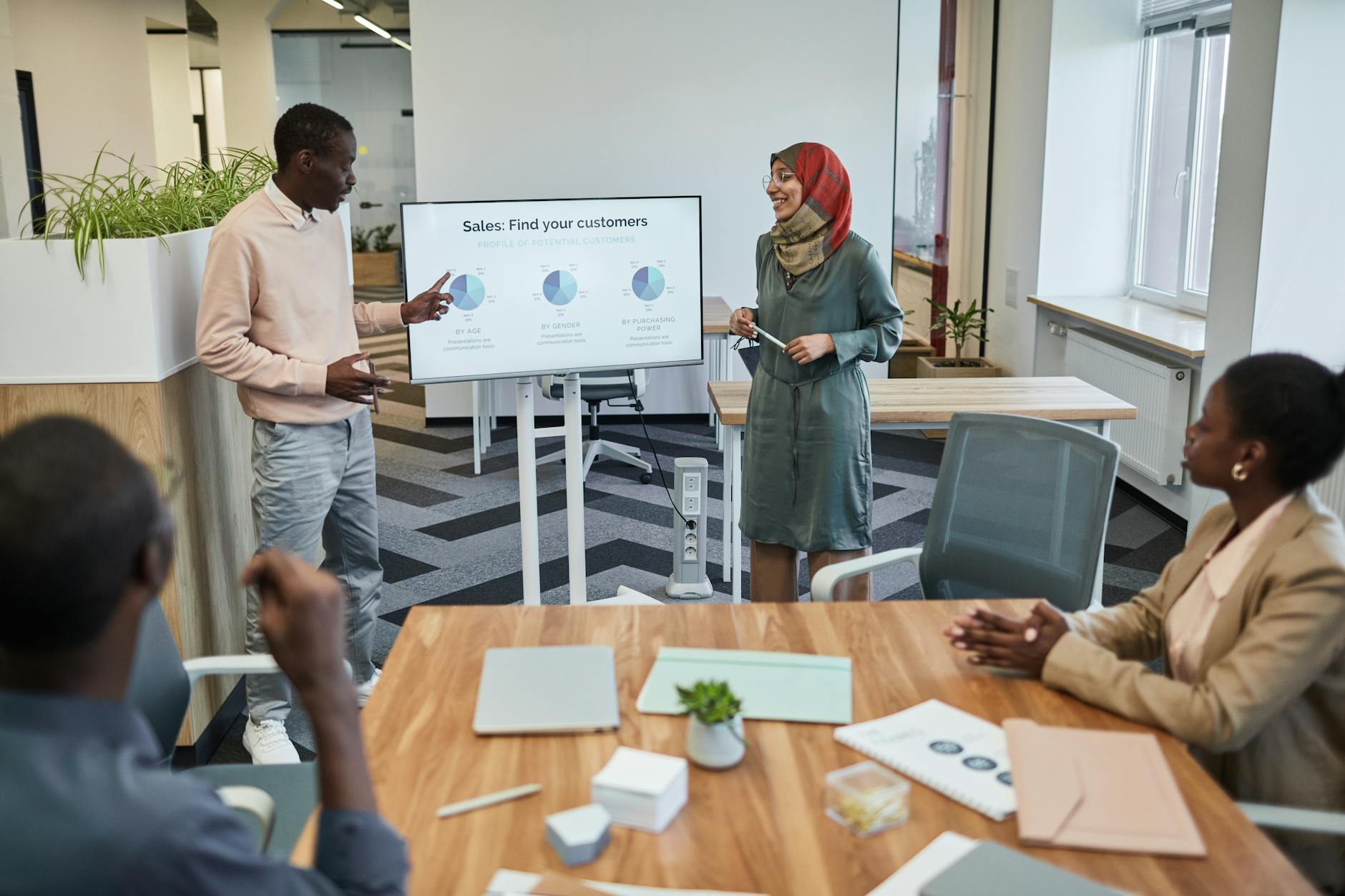 A Diverse Team Engaging In A Business Meeting Focu