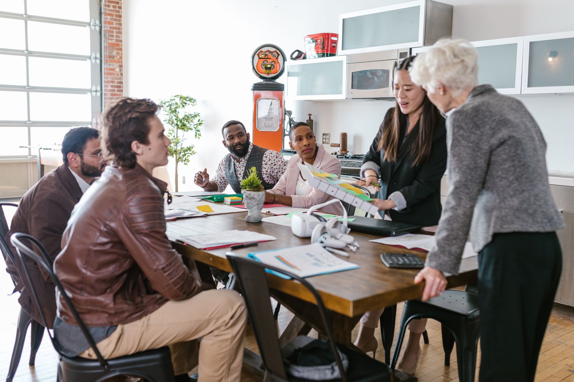 Colleagues Engaged In A Collaborative Business Mee