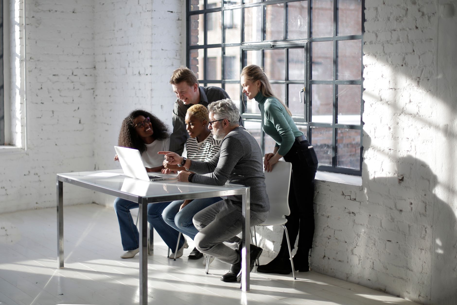 Group Of Multiracial Coworkers Of Different Age In